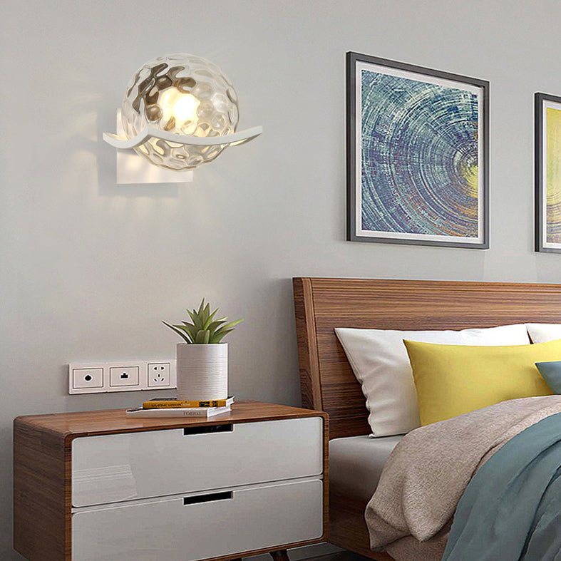 Moderne nordische Kugel Wandmontage Leuchte Glas 1 Lichtwandlampen für Wohnzimmer