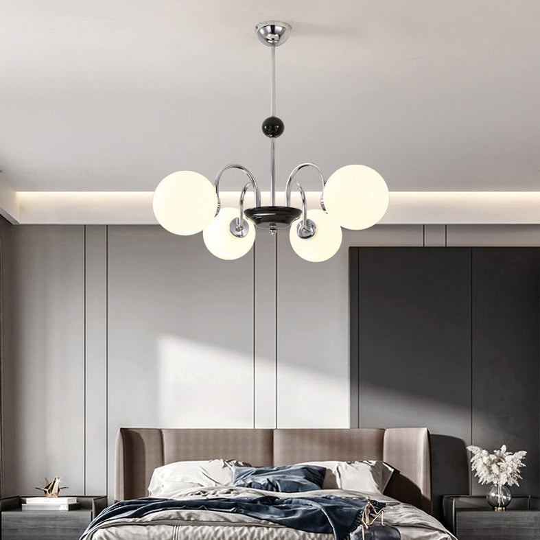 Candelera de globo contemporánea Luz de colgante de vidrio liviano Luz de colgante de vidrio para sala de estar
