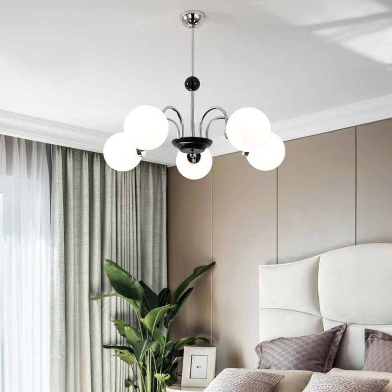 Candelera de globo contemporánea Luz de colgante de vidrio liviano Luz de colgante de vidrio para sala de estar
