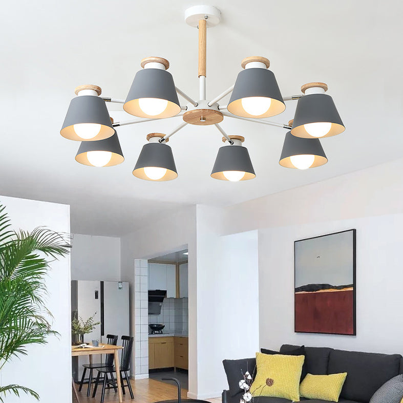 Modern Simplicity Bowl Chandelier Light Fixtures Metal Hanging Pendant Lights for Living Room