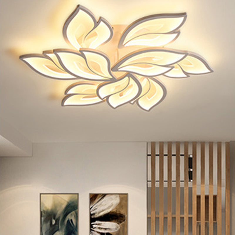 Metal Bloom semi-inbouw plafondlamp Moderne slaapkamer semi-inbouw plafondverlichtingsarmaturen