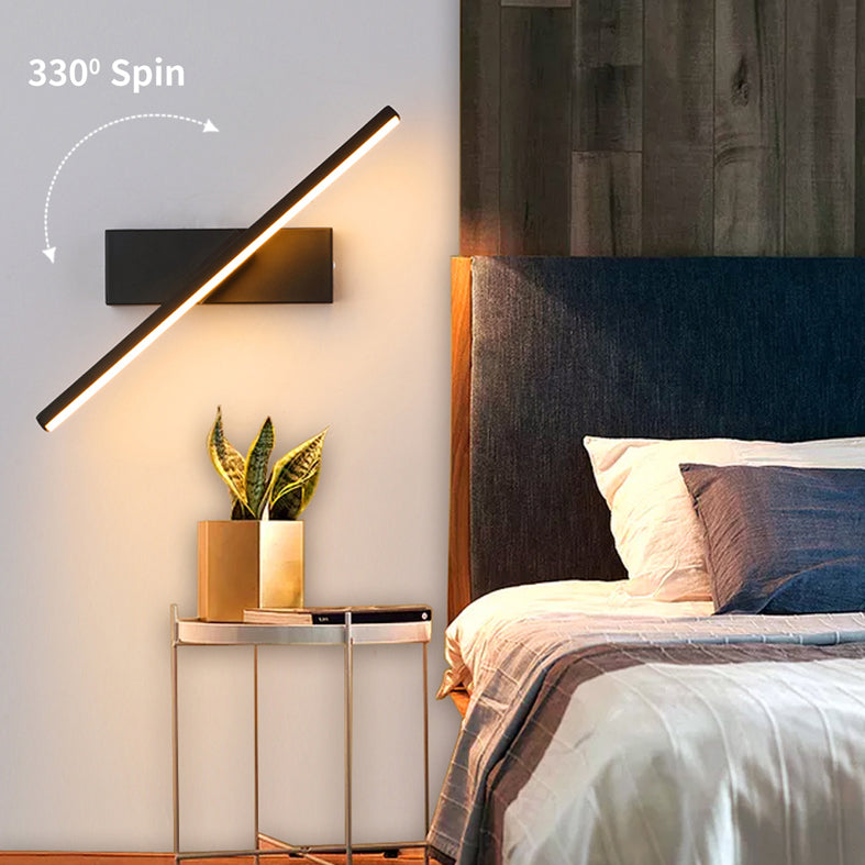 Modern Minimalist style Linear Wall Mount Light Fixture Metal Wall Sconces for Bedroom