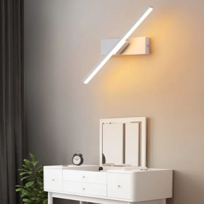 Modern Minimalist style Linear Wall Mount Light Fixture Metal Wall Sconces for Bedroom