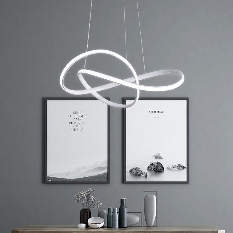 Geometric LED Adjustable Pendant Light in Modern Singular Style Aluminium Ceiling Light for Living Room