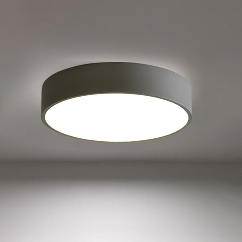 Nordic Style Circular Semi Flush Mount Ceiling Light Metal Semi Flush Ceiling Light for Bedroom
