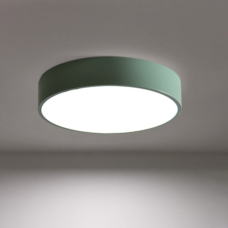 Nordic Style Circular Semi Flush Mount Ceiling Light Metal Semi Flush Ceiling Light for Bedroom