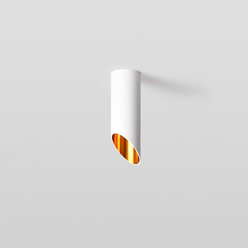 Plafonnier à tube biseauté en métal postmoderne pour salle à manger, plafonnier LED