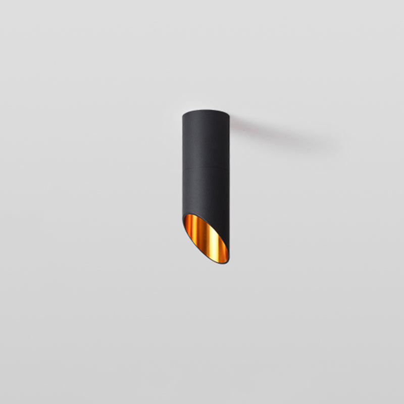 Plafonnier à tube biseauté en métal postmoderne pour salle à manger, plafonnier LED