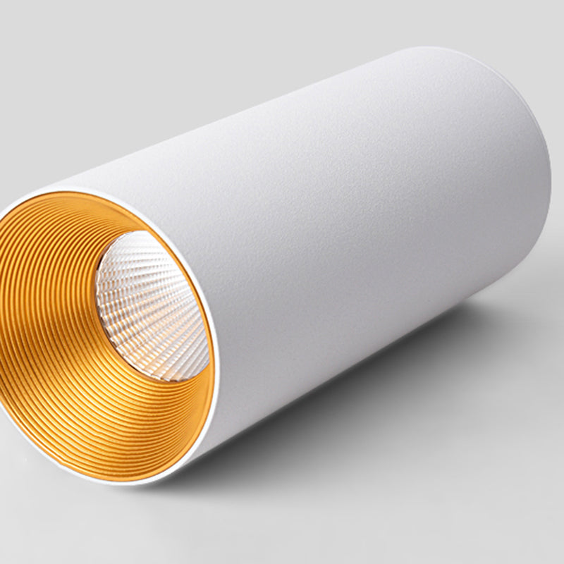 Gold Inner Tubular Ceiling Mounted Lamp Nordic LED Metal Flush Mount Light for Aisle