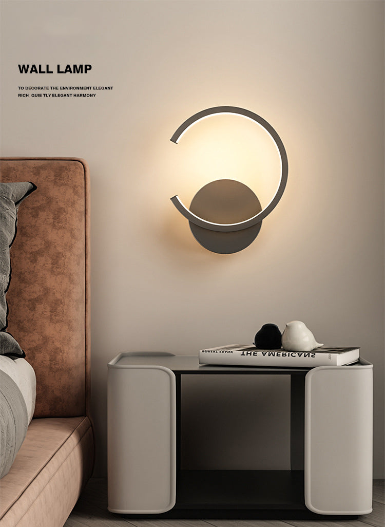 Modern Minimalist style Linear Sconce Light Fixtures Metal Wall Lighting for Bedroom