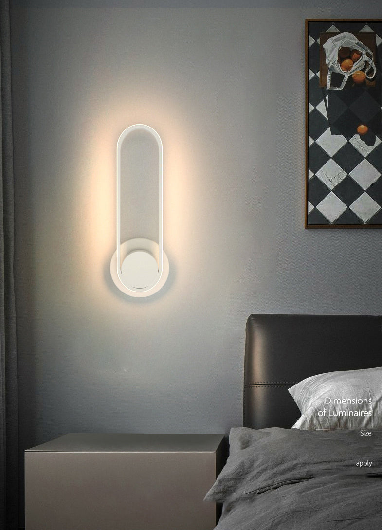 Rotatable 1 leichte ovale Wandleuchten moderner minimalistischer Metallleuchten