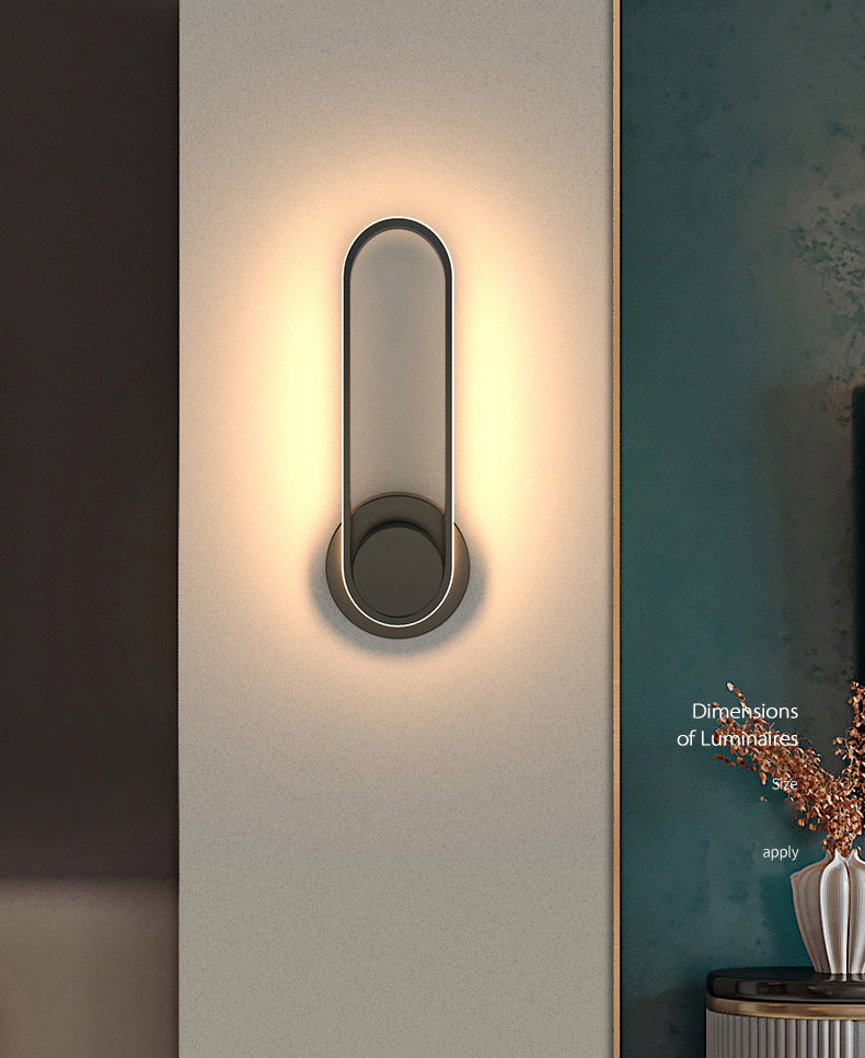 Rotatable 1 leichte ovale Wandleuchten moderner minimalistischer Metallleuchten