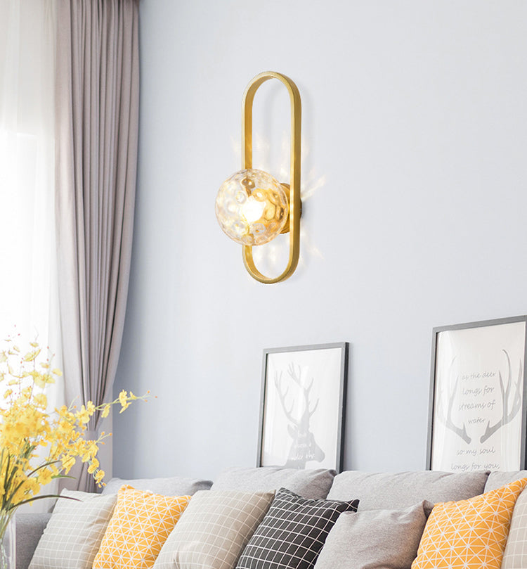 Lampada a parete in vetro a sfera di vetro di semplicità Nordica Design del corridoio del corridoio Aisle Lighting Freessing