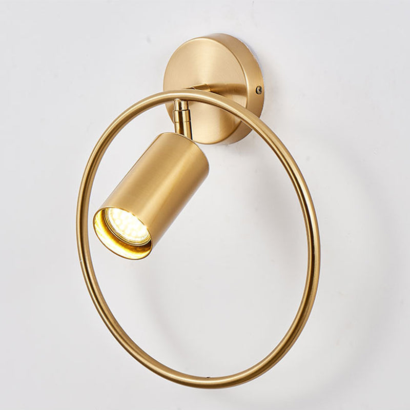 Cylindrical Metal Spotlight Wall Sconce Nordic Style Simplicity Bedside Reading Light for Bedroom