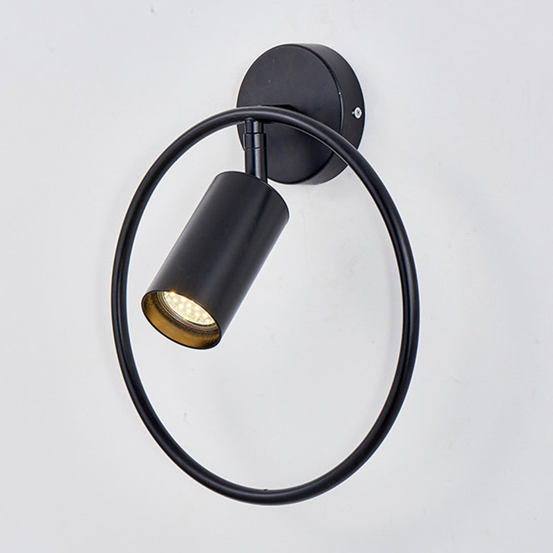 Cylindrical Metal Spotlight Wall Sconce Nordic Style Simplicity Bedside Reading Light for Bedroom