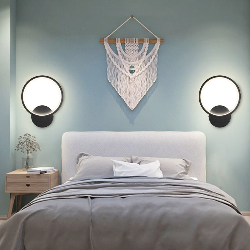 Moderne minimalistische stijl wand gemonteerd verlichtingsarmatuur metaal 1 lichte wandwanden voor slaapkamer