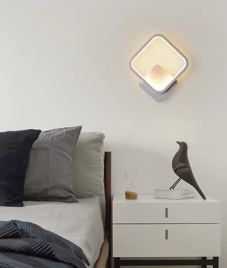 Moderne minimalistische stijl wand gemonteerd verlichtingsarmatuur metaal 1 lichte wandwanden voor slaapkamer