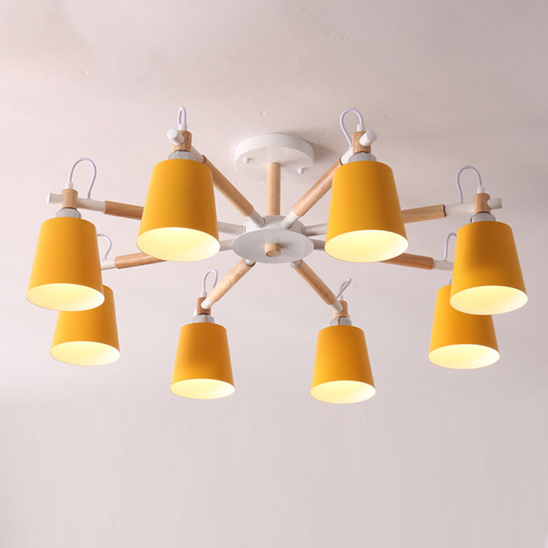 Gearceerde hangende kroonluchter simplistische metalen hanglampverlichting voor woonkamer