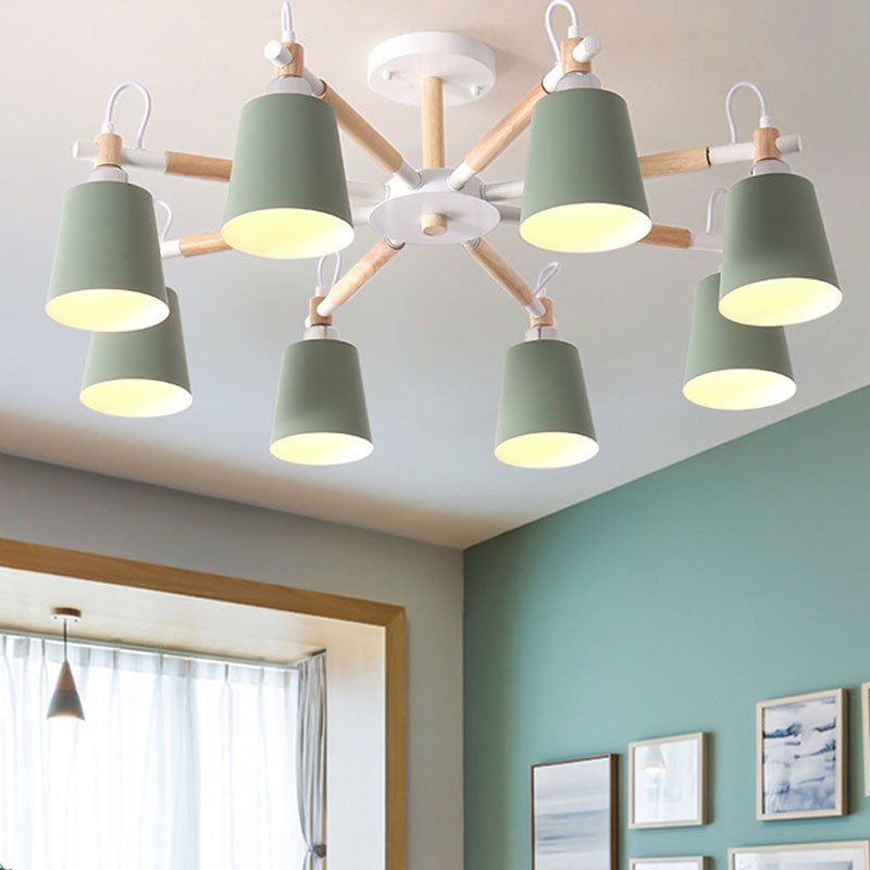 Gearceerde hangende kroonluchter simplistische metalen hanglampverlichting voor woonkamer