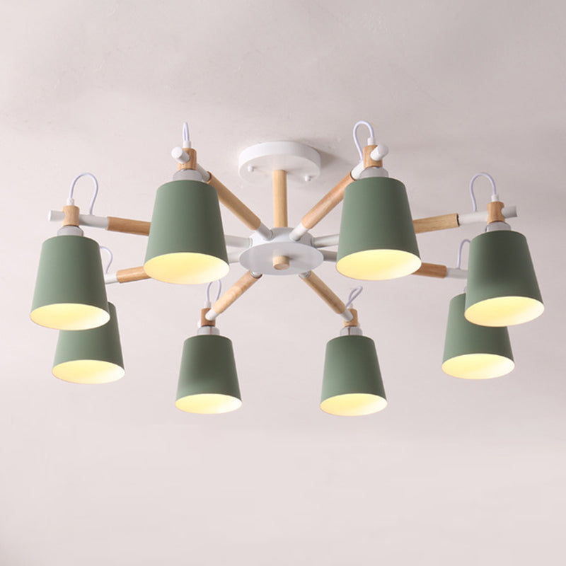 Gearceerde hangende kroonluchter simplistische metalen hanglampverlichting voor woonkamer