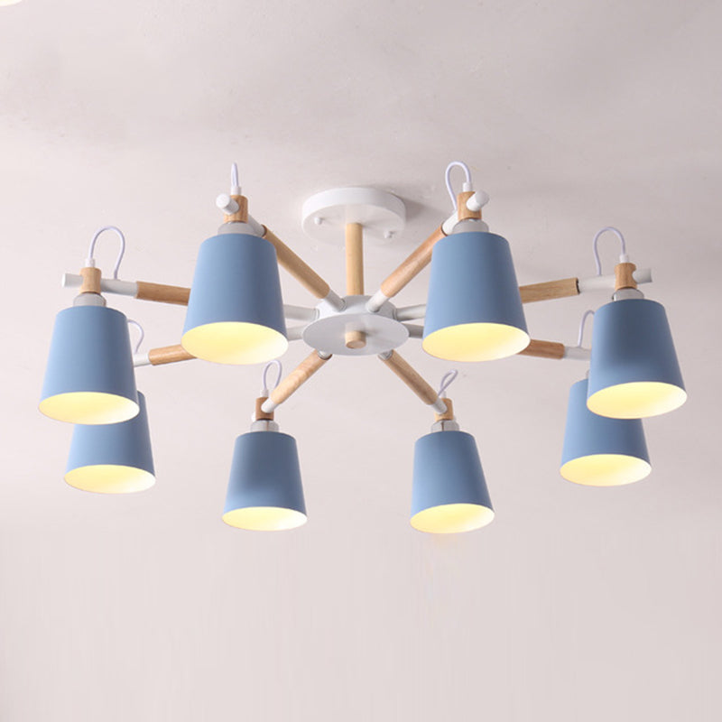 Gearceerde hangende kroonluchter simplistische metalen hanglampverlichting voor woonkamer