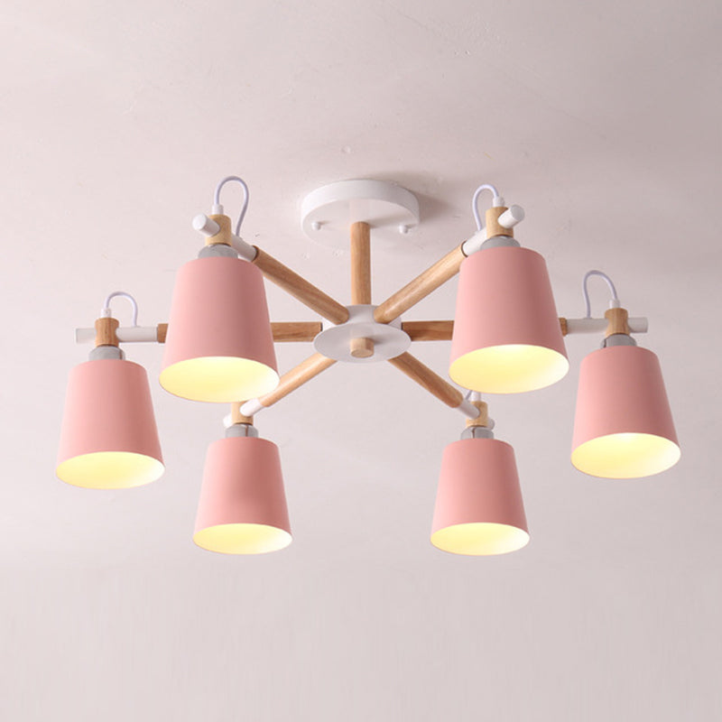 Gearceerde hangende kroonluchter simplistische metalen hanglampverlichting voor woonkamer