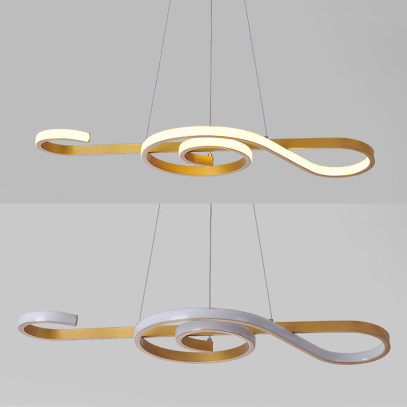 Aluminium LED Ceiling Light in Modern Creative Style Linear Pendant Light with Silica Gel Shade