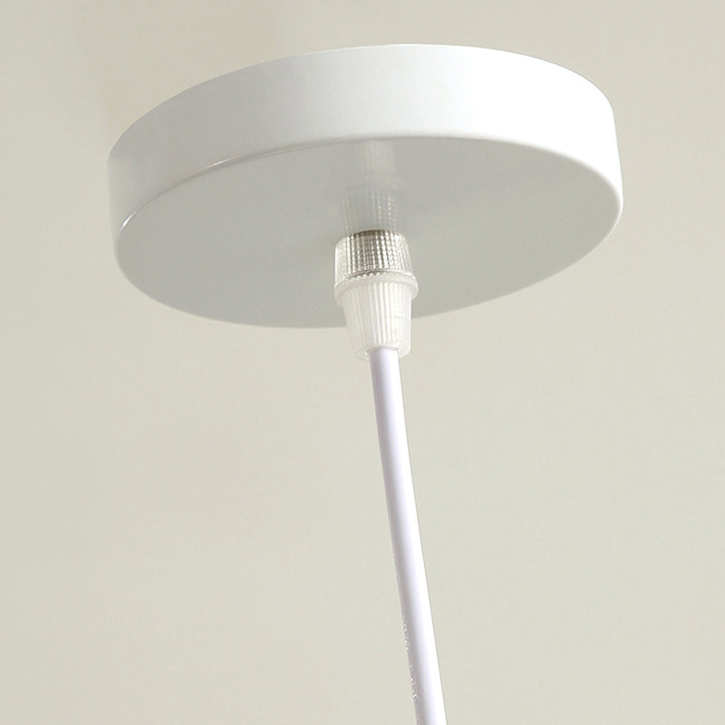 Schattierte hängende Deckenleuchte Minimalismus Feder Schlafzimmer Kronleuchter Anhänger Licht in Weiß