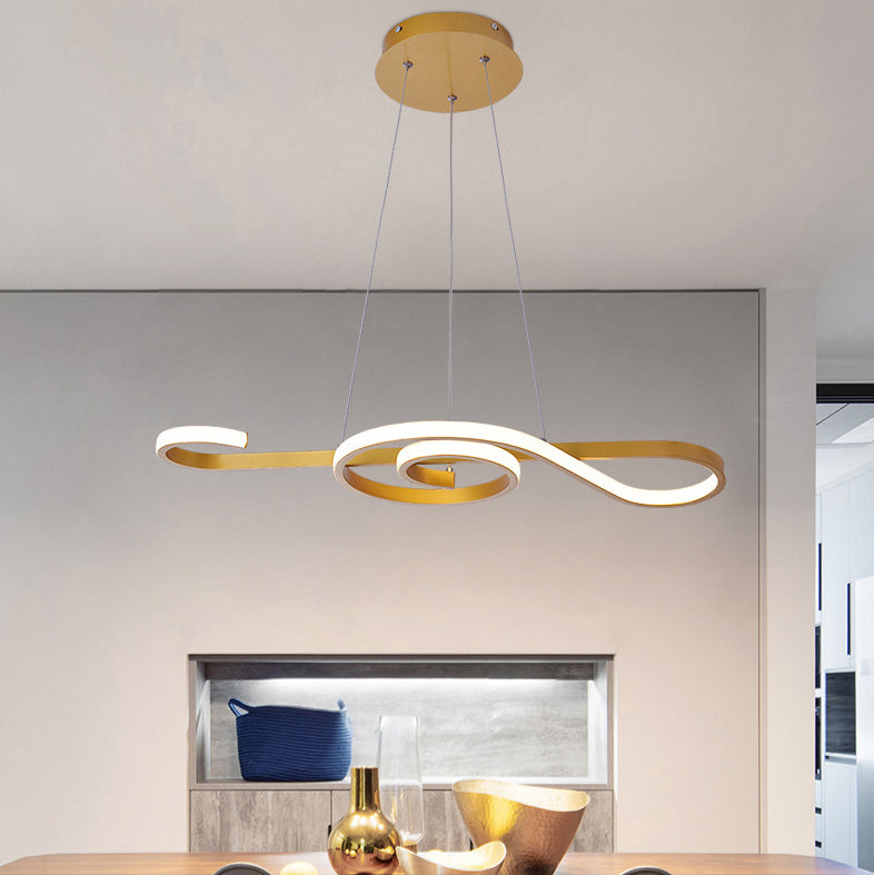 Aluminium LED Ceiling Light in Modern Creative Style Linear Pendant Light with Silica Gel Shade