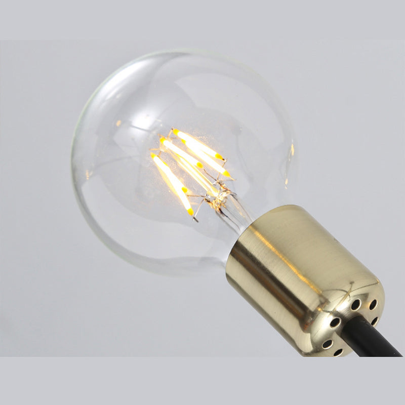 Sputnik Metal Semi Flush Ceiling Lights Modern Living Room Semi Flush Mount Light Fixture