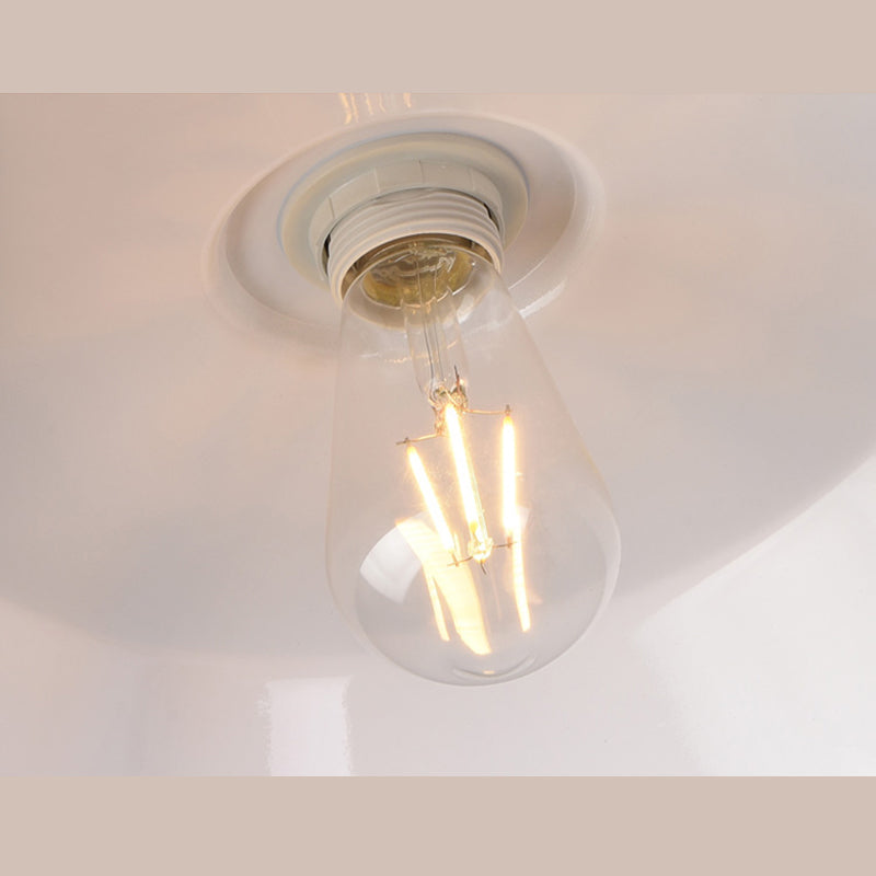 Black Antique Flush Mount Ceiling Light 1-Light Warehouse Semi-Flush Mount Ceiling Fixture