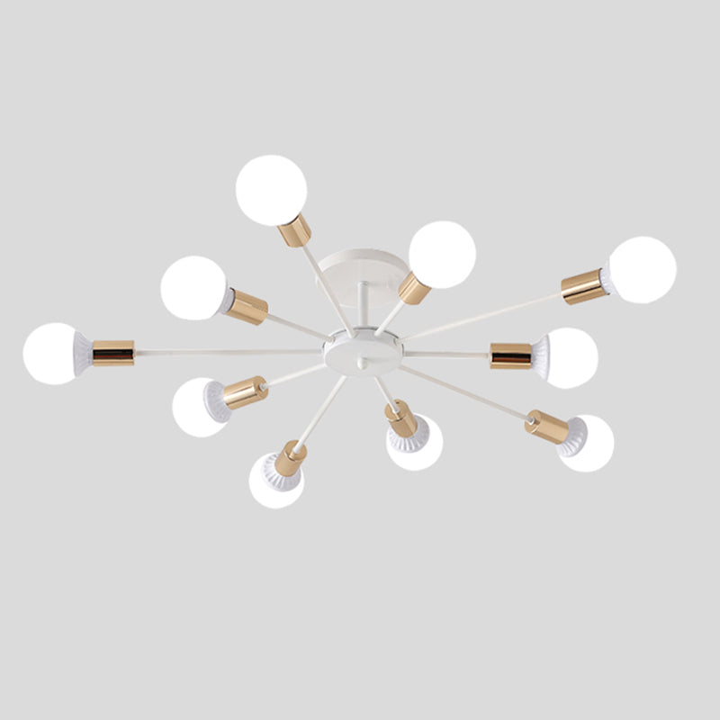 New Modern Wrought Iron Flush Light Sputnik Semi Flush Ceiling Light Fixtures
