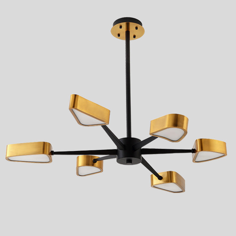 Lampada triangolare minimalista lampada da letto in metallo lampadario appeso in oro