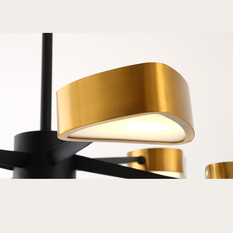 Lampada triangolare minimalista lampada da letto in metallo lampadario appeso in oro