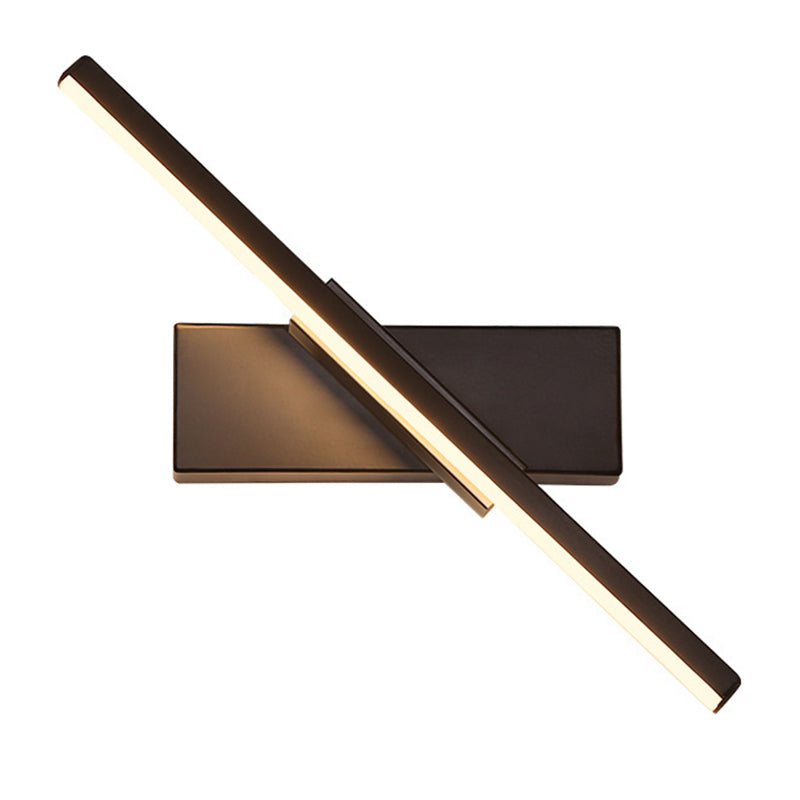 Moderne minimalistische stijl lineaire wandgemonteerde verlichtingsbeveiliging metaal 1 lichte wandwanden voor slaapkamer