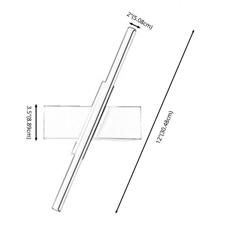 Moderne minimalistische stijl lineaire wandgemonteerde verlichtingsbeveiliging metaal 1 lichte wandwanden voor slaapkamer