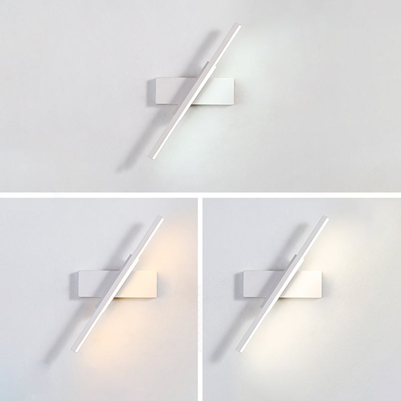 Moderne minimalistische stijl lineaire wandgemonteerde verlichtingsbeveiliging metaal 1 lichte wandwanden voor slaapkamer