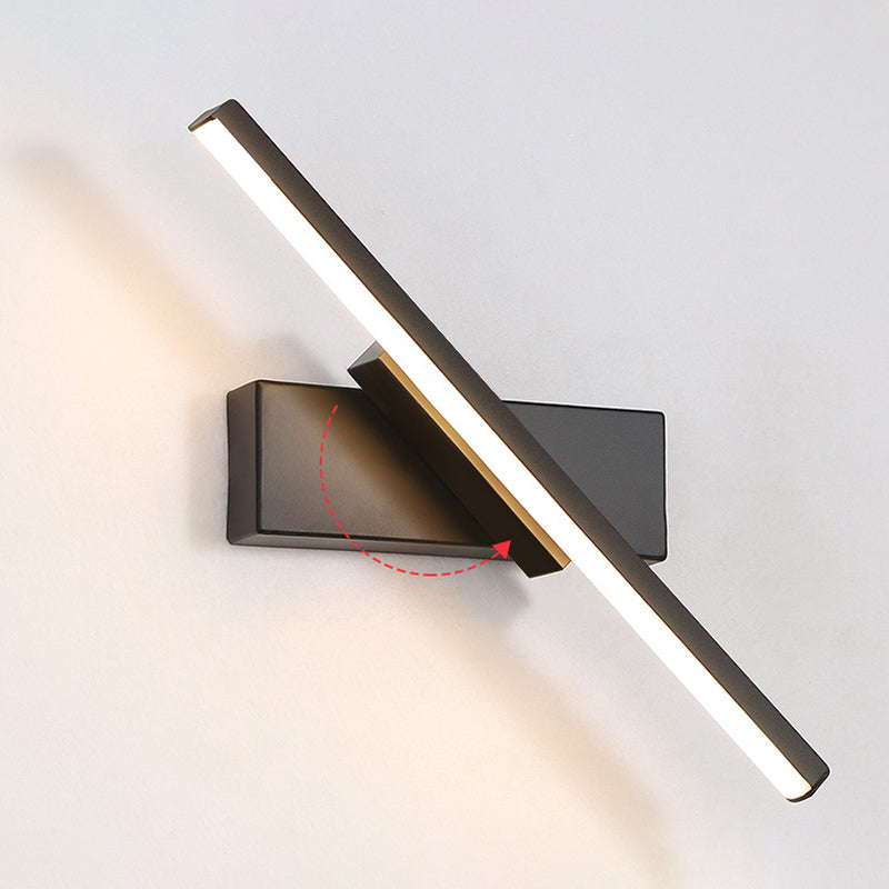 Moderne minimalistische stijl lineaire wandgemonteerde verlichtingsbeveiliging metaal 1 lichte wandwanden voor slaapkamer