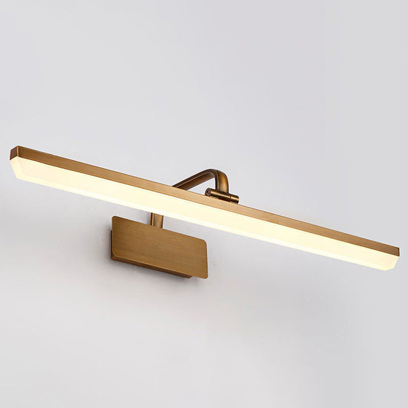 Modern Minimalist Style Linear Vanity Wall Light Fixtures Metal Vanity Lamp for Toilet