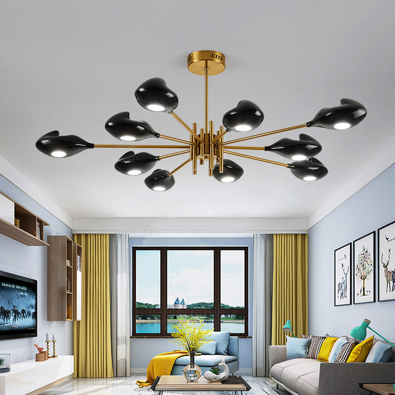 Lampada a sospensione Sputnik METTARIO METTAGLIO METTAGLIO 8/10 TESTURI LAMONO DI BRASSIGLIO IN LUCE CALDA/BIANCA