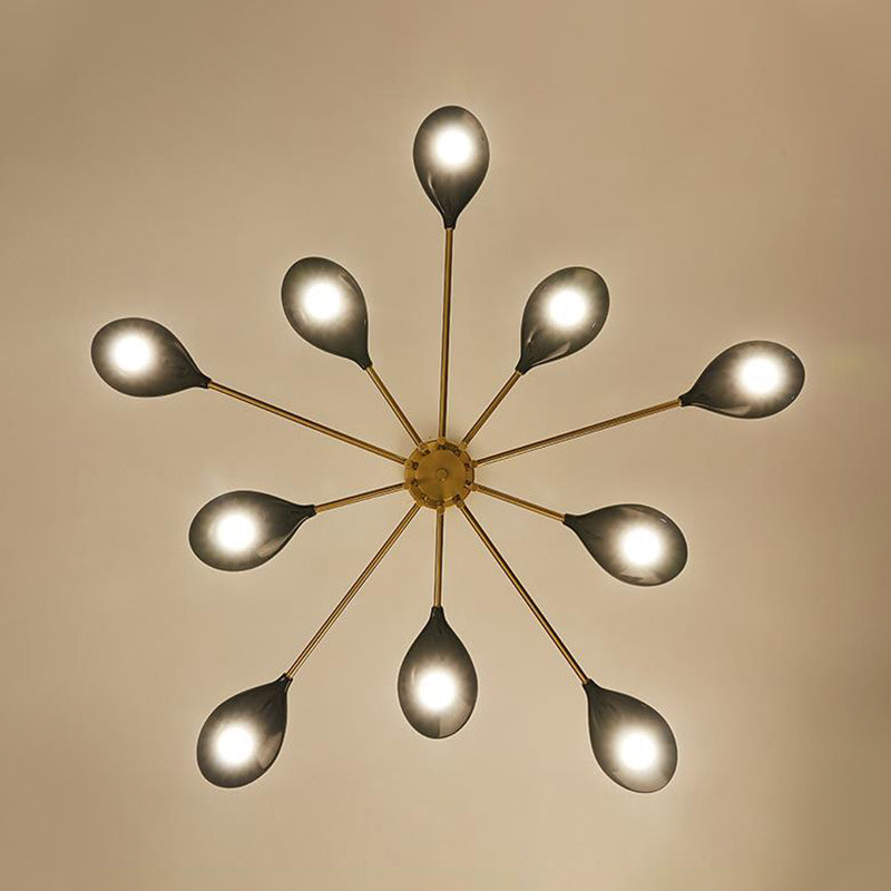 Lampada a sospensione Sputnik METTARIO METTAGLIO METTAGLIO 8/10 TESTURI LAMONO DI BRASSIGLIO IN LUCE CALDA/BIANCA