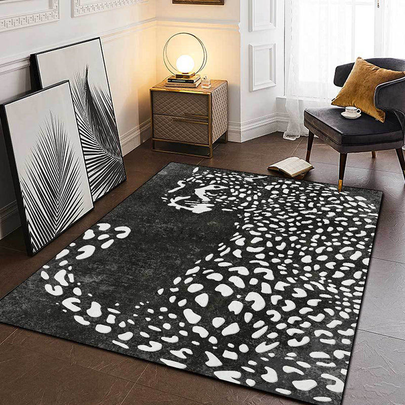Color Mixed Home Decoration Carpet Bionic Animals Texture Printed Area Rug Polyester with Non-Slip Backing Rug