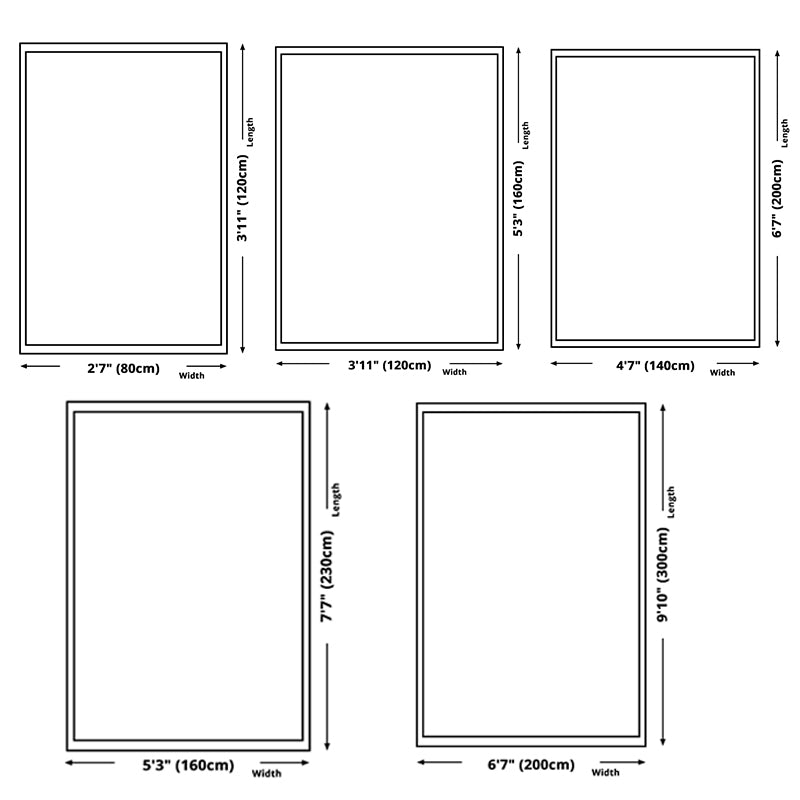 Simplicity Fresh Rectangle Rug Modern Plants Pattern Indoor Rug Easy Care Non-Slip Backing Carpet for Living Room