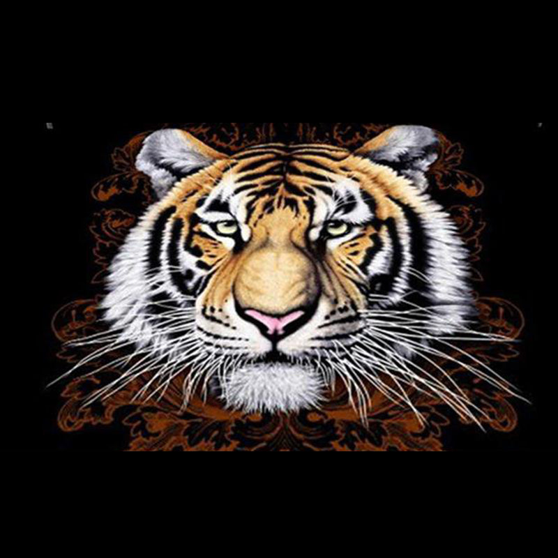 Multicolor Bedroom Carpet Bionic Animals Printed Area Rug Polyester with Non-Slip Backing Rug