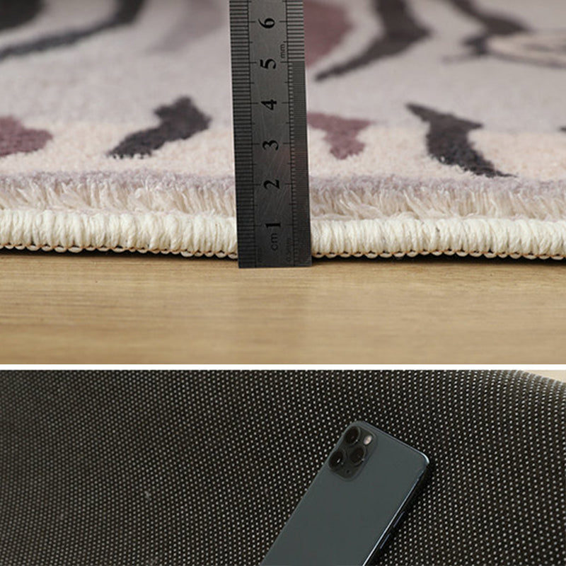 Lovely Animal Design Rug Creative Modern Indoor Carpet Polyester Non-Slip Backing Rug for Home Decor