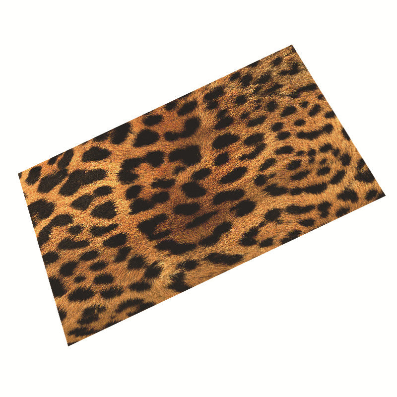 Orange Tone Modern Indoor Rug Polyester Tiger Print Carpet Easy Care Rug for Home Decoration