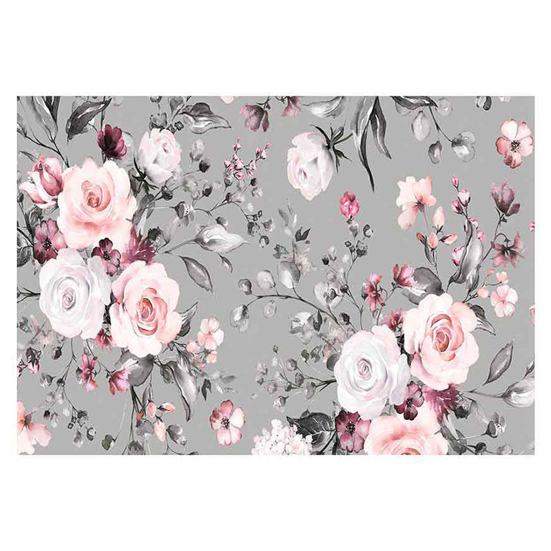 Colorful Floral Print Rug Modern Stylish Polyester Rectangle Friendly Washable Carpet for Home Decoration