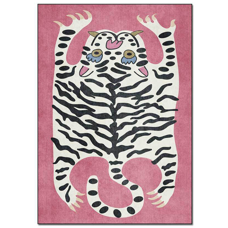 Individuality Animal Print Rug Decorative Modern Indoor Carpet Polyester Friendly Washable Carpet for Living Room