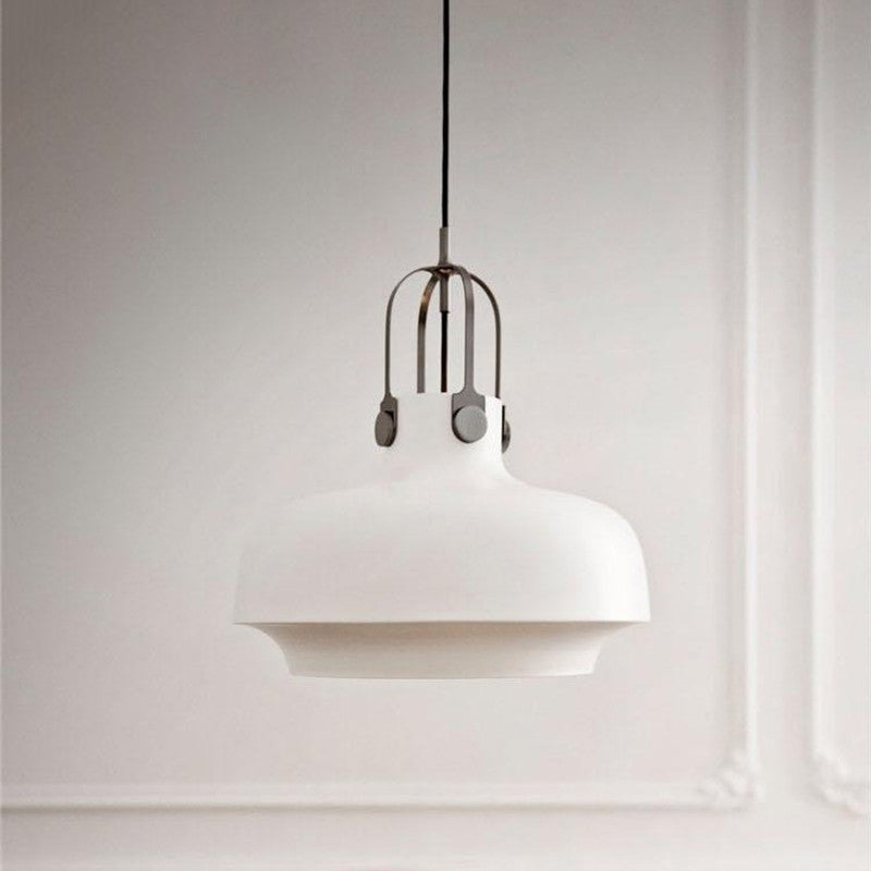 Luz de techo colgante de metal moderno de 10 "/14" de ancho 1 accesorio de iluminación colgante de luz en blanco/rosa
