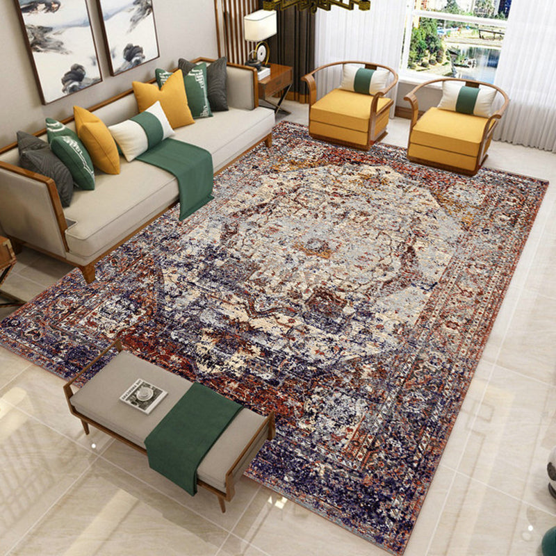 Área vintage multicolor Patrón étnico Patrón étnico alfombra de cuidados de interior para sala de estar para sala de estar